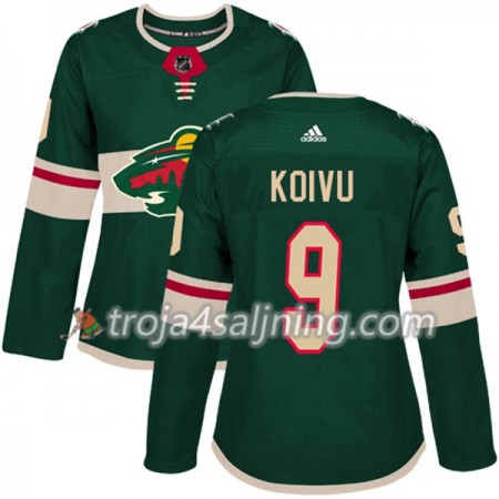 Minnesota Wild tröja Mikko Koivu 9 Adidas 2017-2018 Grön Authentic - Dame NHL Tröjor